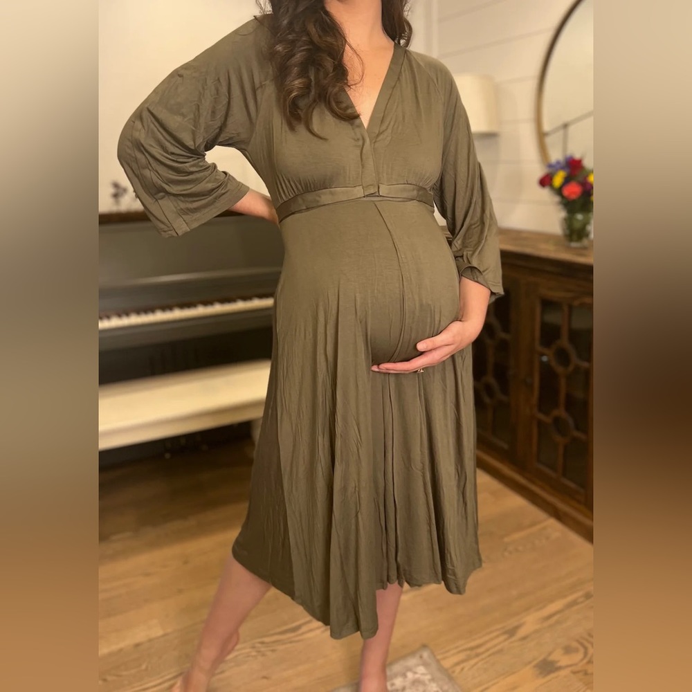 LilaWear Amelia Labor & Postpartum Gown in Sage
